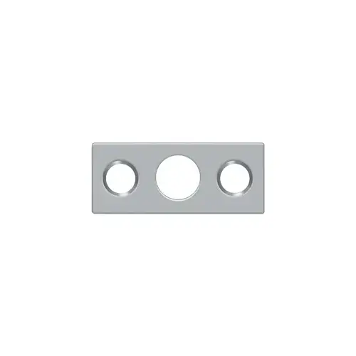 Strike Plate For 7" Flush Bolt; Satin Chrome Finish