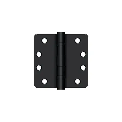 4" x 4" x 1/4" Radius Hinge, HD, Ball Bearings in Paint Black Pair 4" x 4" x 1/4" Radius Hinge, HD, Ball Bearings in Paint Black Pair
