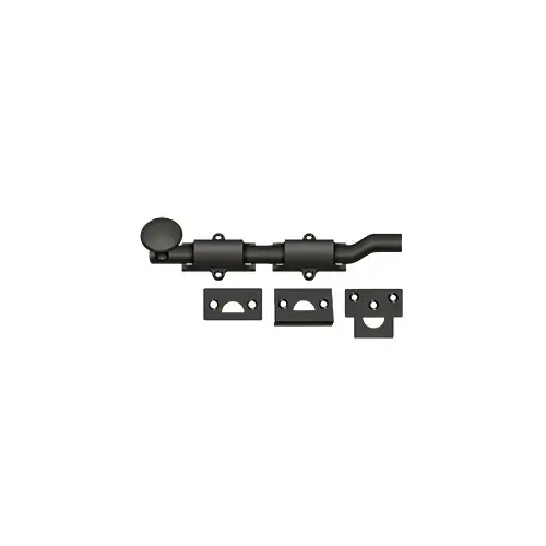 6" Surface Bolt with Offset; Heavy Duty; Oil Rubbed Bronze Finish