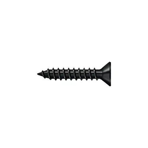 Wood Screw, Steel Material, No.9 X 1" Size, Black Painted Finish, For Hinge And Pivot Hardware Applications, For Home Use. Wood Screw, Steel Material, No.9 X 1" Size, Black Painted Finish, For Hinge And Pivot Hardware Applications, For Home Use.