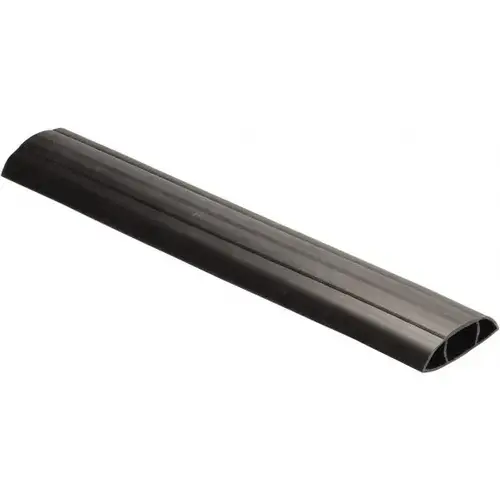 Floor Cable Cover: Polyvinylchloride, 1 Channel, 1-1/4" Max Cable Dia