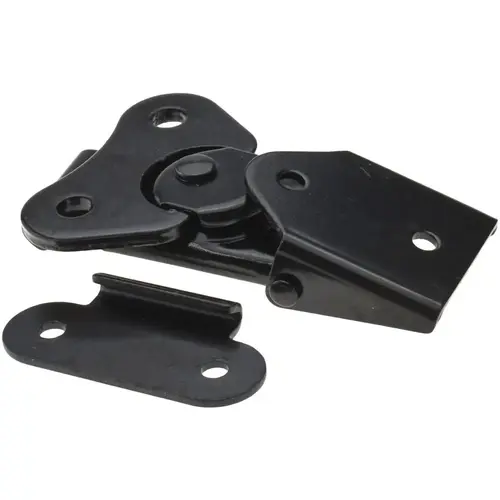 Extended Base Wing Turn Door Latch: 1-1/2" OAW, 0.58" OAH, Steel, Black Enamel Paint Finish Extended Base Wing Turn Door Latch: 1-1/2" OAW, 0.58" OAH, Steel, Black Enamel Paint Finish