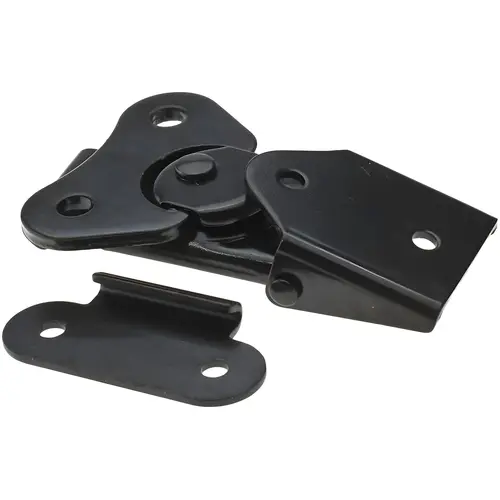 Extended Base Wing Turn Door Latch: 1-1/2" OAW, 0.58" OAH, Steel, Black Enamel Paint Finish Extended Base Wing Turn Door Latch: 1-1/2" OAW, 0.58" OAH, Steel, Black Enamel Paint Finish