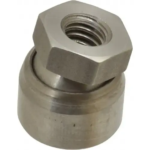 5/16-18, 11/16" Pad Diam, Uncoated Bottom, Stainless Steel Toggle Pad