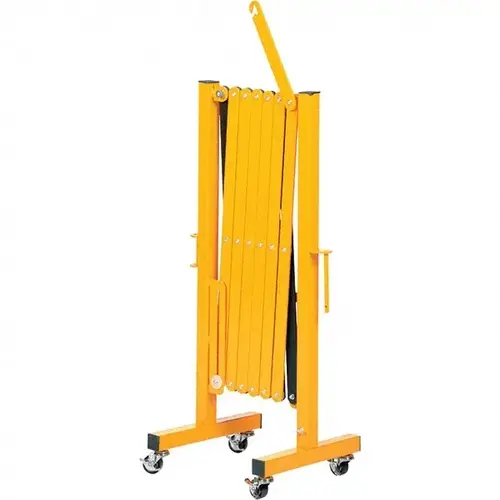 Expandable Barricade: 40-1/8" High, 14-15/16" Wide, Steel Frame, Yellow Expandable Barricade: 40-1/8" High, 14-15/16" Wide, Steel Frame, Yellow