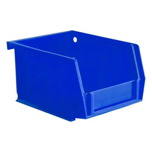 Plastic Hang & Stack Bin: Blue Plastic Hang & Stack Bin: Blue