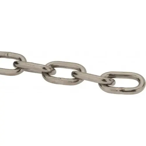 3/16" Welded Stainless Steel Chain, Priced as 1 ft Increments, 1,000 ft Total Coil Length 3/16" Welded Stainless Steel Chain, Priced as 1 ft Increments, 1,000 ft Total Coil Length