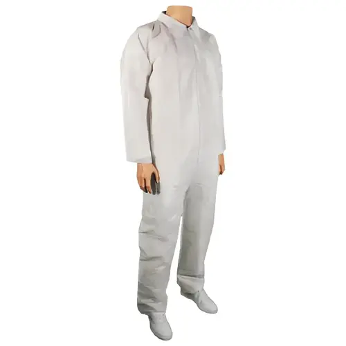 Disposable Coveralls: Size 2X-Large, Polypropylene, Zipper Closure - pack of 25 Disposable Coveralls: Size 2X-Large, Polypropylene, Zipper Closure - pack of 25