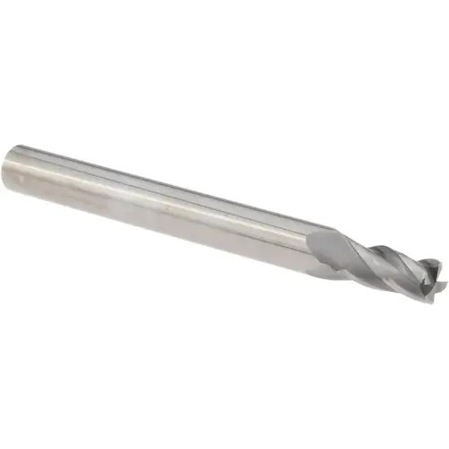 Corner Radius End Mill: 5/32" Dia, 5/16" LOC, 0.0100" Radius, 4 Flute, Solid Carbide Bright/Uncoated Corner Radius End Mill: 5/32" Dia, 5/16" LOC, 0.0100" Radius, 4 Flute, Solid Carbide Bright/Uncoated