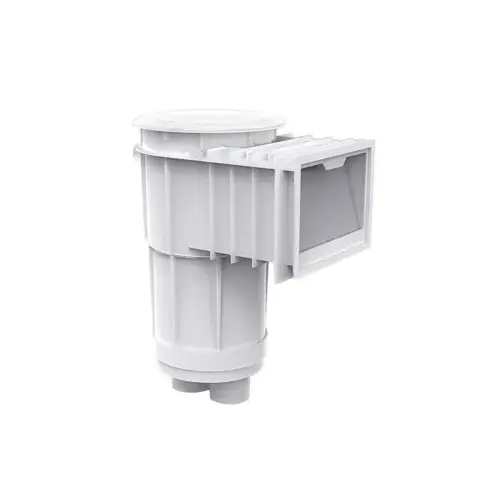 ABS/PVC Skimmer w/Round Lid, White (2-Port Slip) ABS/PVC Skimmer w/Round Lid, White (2-Port Slip)