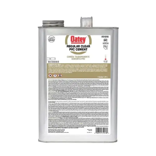 Clear PVC Cement Regular Bodied - Gallon