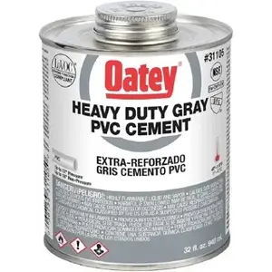 Oatey 31105 Gray PVC Cement Heavy Bodied - Quart