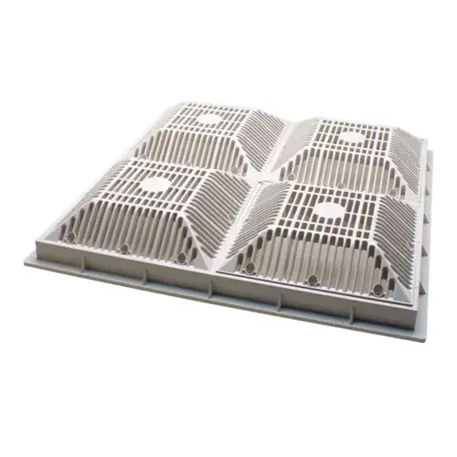 18" X 18" Frame and Grate, White