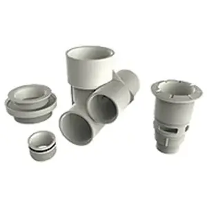 AQUASTAR POOL PRODUCTS INC ATG101 2.5" Gunite Jet Body Assembly White