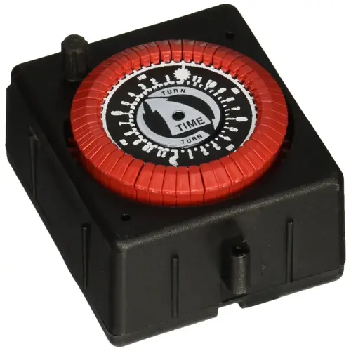 24-hour Mechanical Panel Mount Timer W/ Manual Override & 48 Trippers 120v