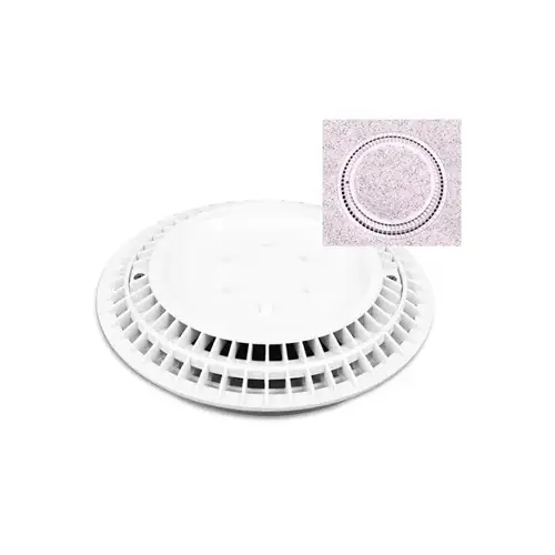 Pebble Top Main Drain Cover, White