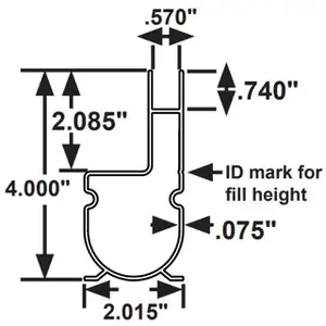 Quaker Plastics QP-7201W Streamline Deck Drain, White - 8 ft Lengths