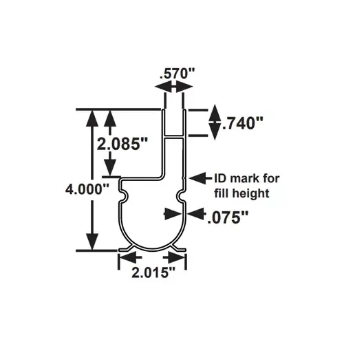 Streamline Deck Drain, White - 8 ft Lengths