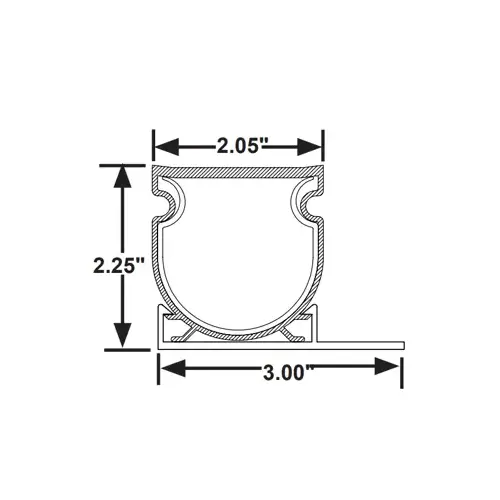 Tan 2" Square Paver Drain - 120" Stock Length