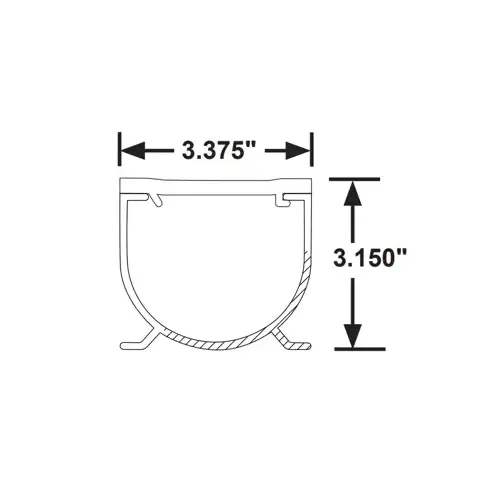 3" Water Hog Deck Drain, White - 10 ft Lengths