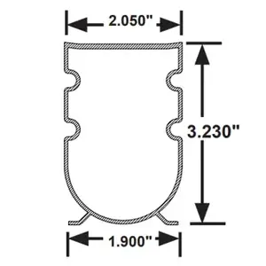 Quaker Plastics QP-5171W-CCP60 White 2" Square Deck Drain - 60" Stock Length