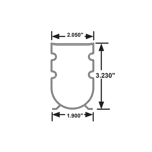 White 2" Square Deck Drain - 60" Stock Length