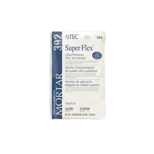 Super Flex Thin Set Mortar, White - 50lb Bag Super Flex Thin Set Mortar, White - 50lb Bag