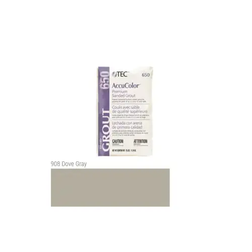 Accucolor Premium Sanded Grout, Dove Gray - 25lb Bag