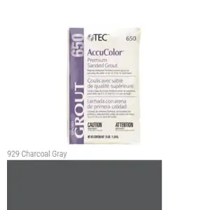 TEC TA-650-929 Accucolor Premium Sanded Grout, Charcoal Gray - 25lb Bag