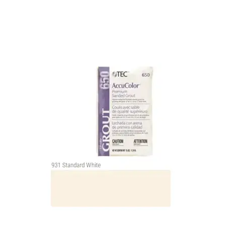 Accucolor Premium Sanded Grout, Standard White - 25lb Ba