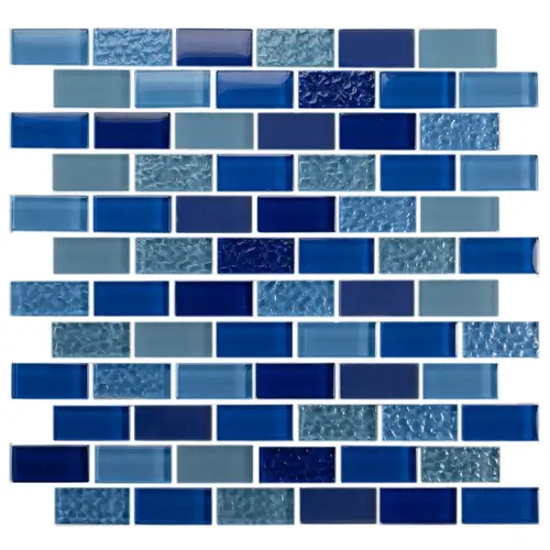 Crystal Blue 1 X 2 Tile
