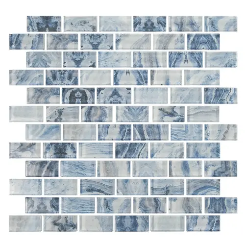 Element Sky Blue Marble 1 X 2 Tile