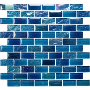 TileXpressions TX-PB1X2 Pacific Blue Sparkle 1 X 2 Tile