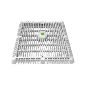 AQUASTAR POOL PRODUCTS INC WAV12WR101 12" Square Wave Suction Outlet Cover, White