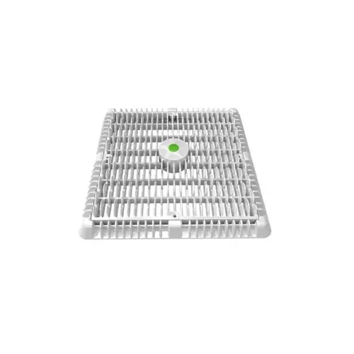 12" Square Wave Suction Outlet Cover, White