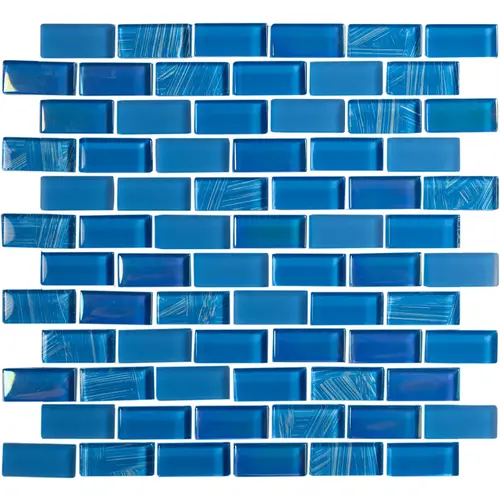 Waves Persian Blue 1 X 2 Tile