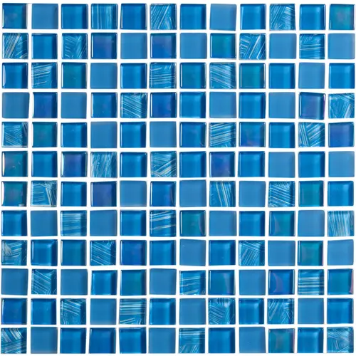 Waves Persian Blue 1 X 1 Tile