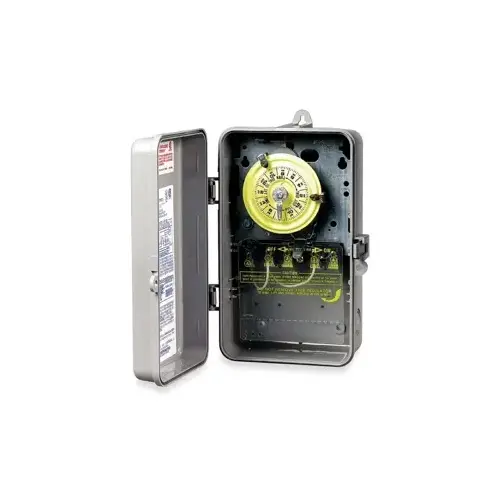 Time Clock w/Plastic Case, 220V