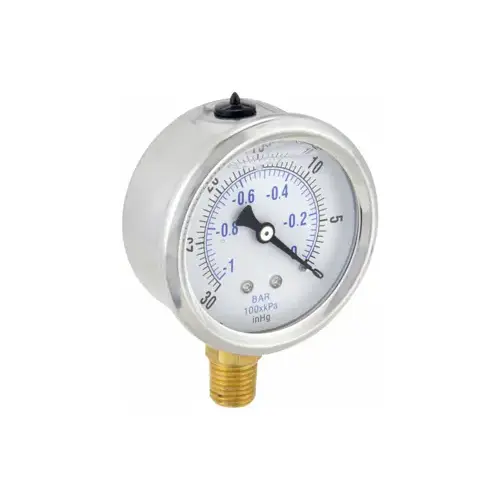 VACUUM GAUGE LIQUID FILLED 2 1/2in