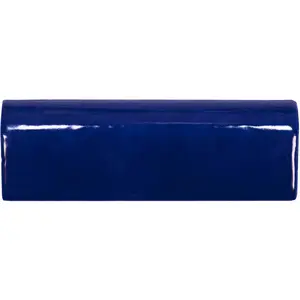 Custom Mosaics BULL-SP Tile 2X6 Sapphire Bullnose Mudcap