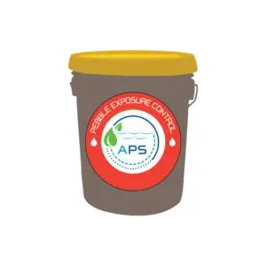 ADVANCED PEBBLE SOLUTIONS LLC APS-BRO-FL APS 5-GALLON BUCKET BROWN LIQUID EXPOSURE AGENT - PEBBLE