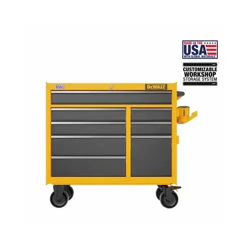 8-Drawer Rolling Tool Cabinet, Metal, 41 In. 8-Drawer Rolling Tool Cabinet, Metal, 41 In.