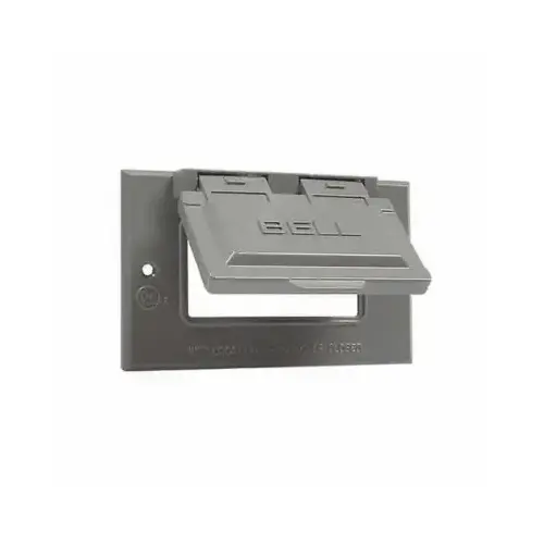 1-Gang Weatherproof Flip Cover, Horizontal, GFCI, Gray 1-Gang Weatherproof Flip Cover, Horizontal, GFCI, Gray