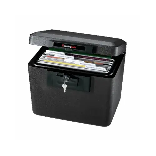 Key Lock Fire-Safe Security File Gray
