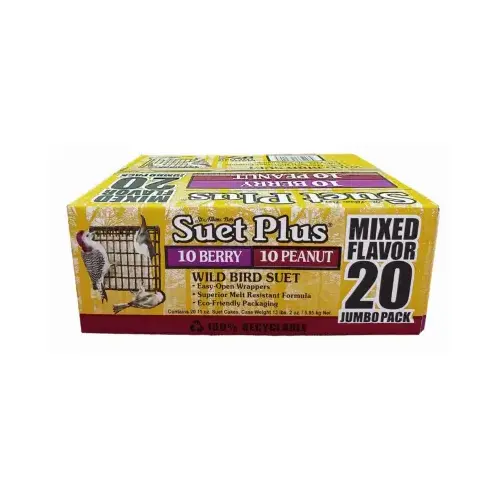 Suet Cakes, Mixed Peanut & Berry, 13.75 Lbs., 20-Pk. Suet Cakes, Mixed Peanut & Berry, 13.75 Lbs., 20-Pk.
