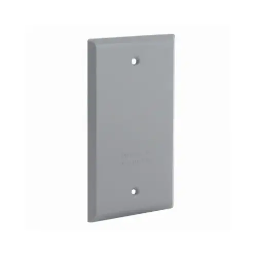 1-Gang Weatherproof Blank Cover, Vertical/Horizontal, Gray 1-Gang Weatherproof Blank Cover, Vertical/Horizontal, Gray