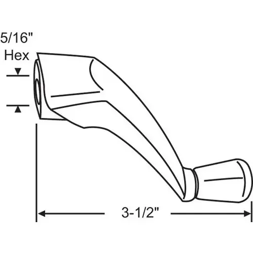 Folding Handle Clay 5/16in Hex Folding Handle Clay 5/16in Hex