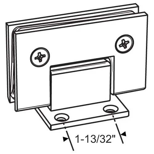 Short Shower Bracket Hinge Wall To Glass Brushed Nickel Short Shower Bracket Hinge Wall To Glass Brushed Nickel