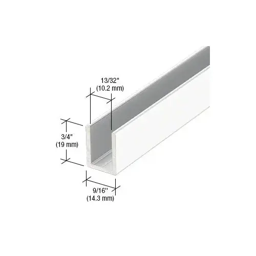 Aria 3/4" U-Channel Gloss White - 23" Length Aria 3/4" U-Channel Gloss White - 23" Length