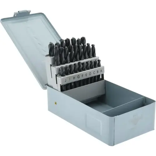 Drill Bit Set: Screw Machine Length Drill Bits, 26 Pc, 118 degree, High Speed Steel Oxide Drill Bit Set: Screw Machine Length Drill Bits, 26 Pc, 118 degree, High Speed Steel Oxide